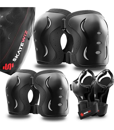 Knee Pads Elbow Pads With Wrist Guards Protective Gear Set For Kids Youth Adult Skateboard Sports Skateboarding Roller Skating Bicycling 6 In 1, Knee Pads - Canada