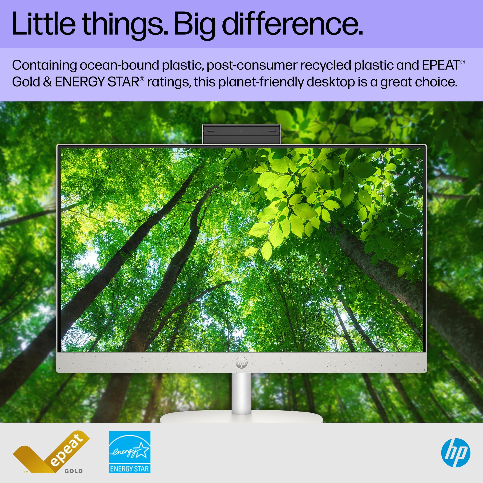 HP 24 inch All-in-One Desktop PC, FHD Display, AMD Ryzen 7 7730U, 16 GB RAM, 512 GB SSD, AMD Radeon Graphics, Windows 11 Home, 24-cr0032 (2024)