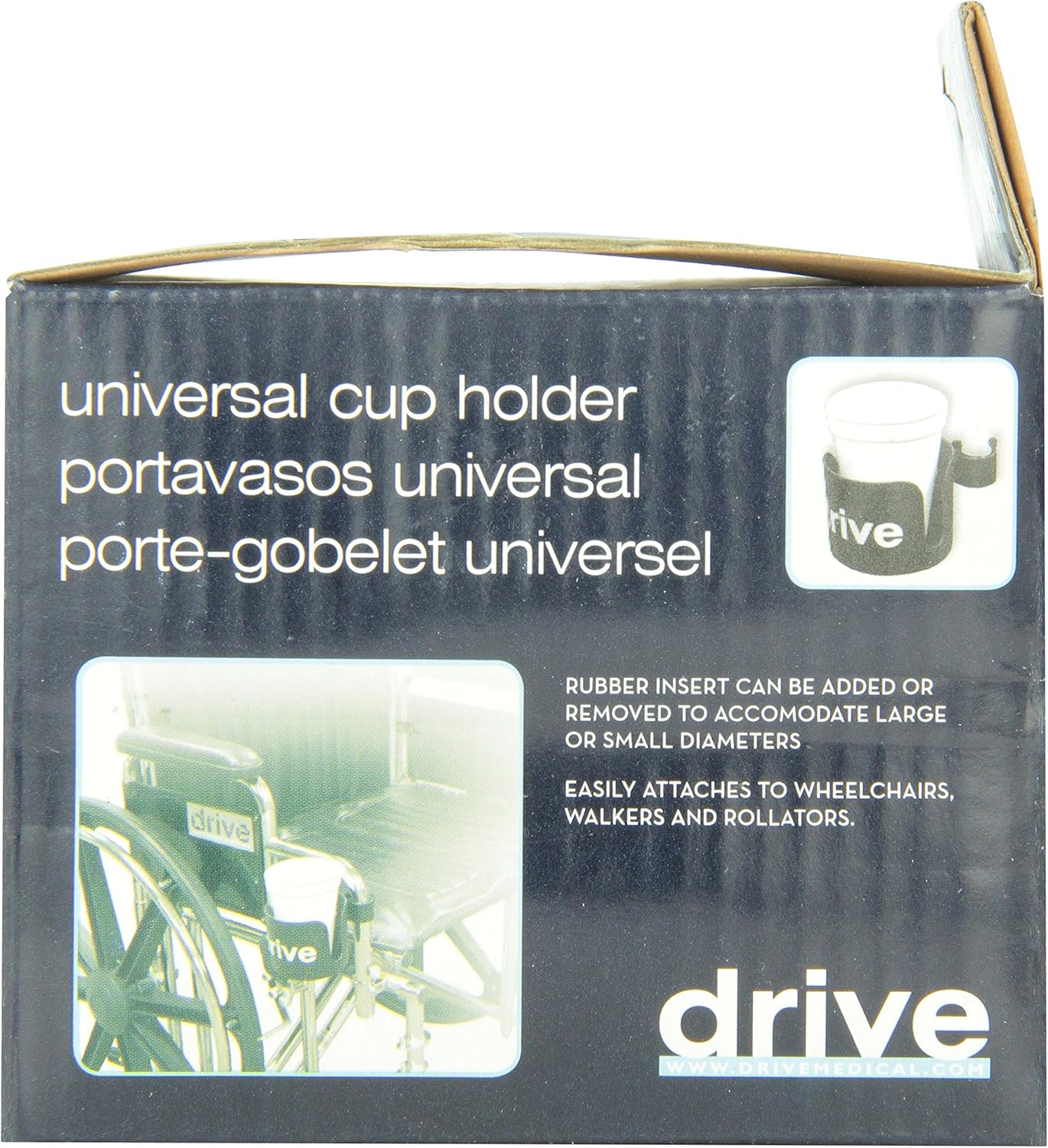 Drive Medical Universal Cup Holder, Black: Kitchen & Dining