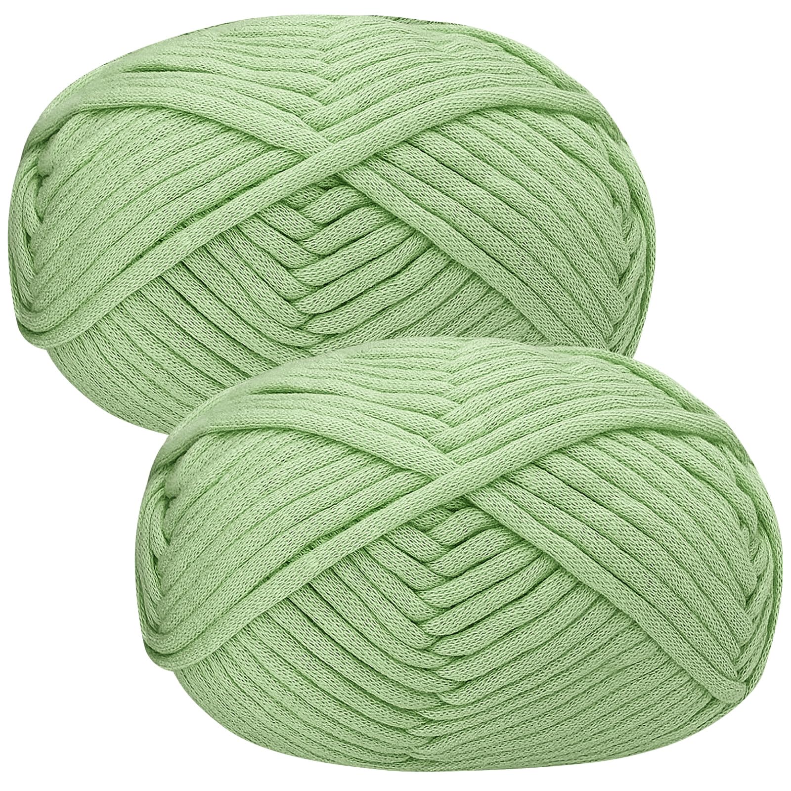 Renyiz Chunky Yarn for Crochet, 2x50g Soft Thick Wool for Beginners and Amigurumi Projects Easy Crochet Starter Kit Sage Green Yarn