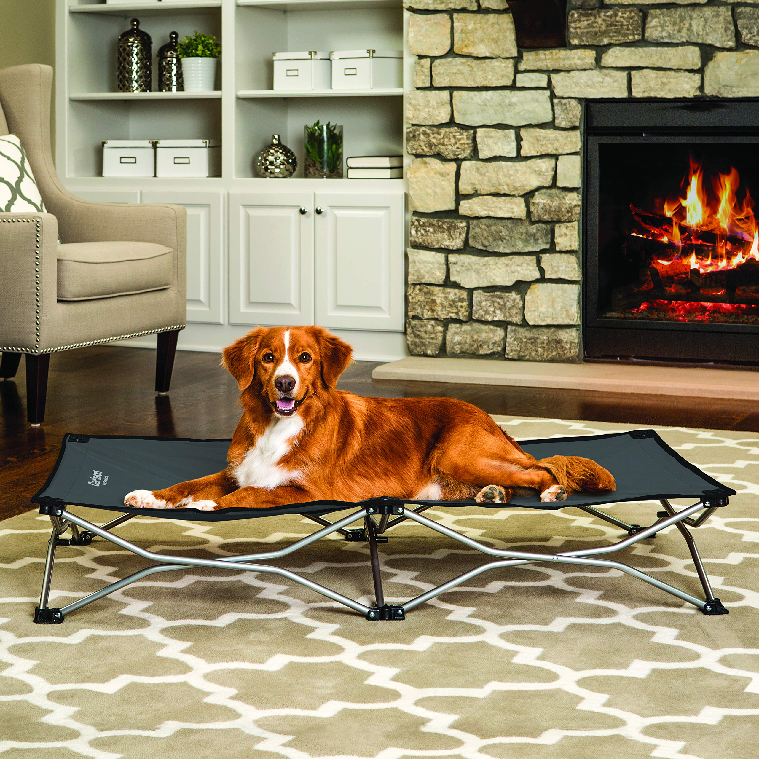 Carlson Pet Products 8025 Elevated Folding Pet Bed 46" Long, Includes