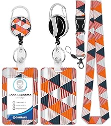 Plifal ID Badge Holder with Lanyard and Retractable