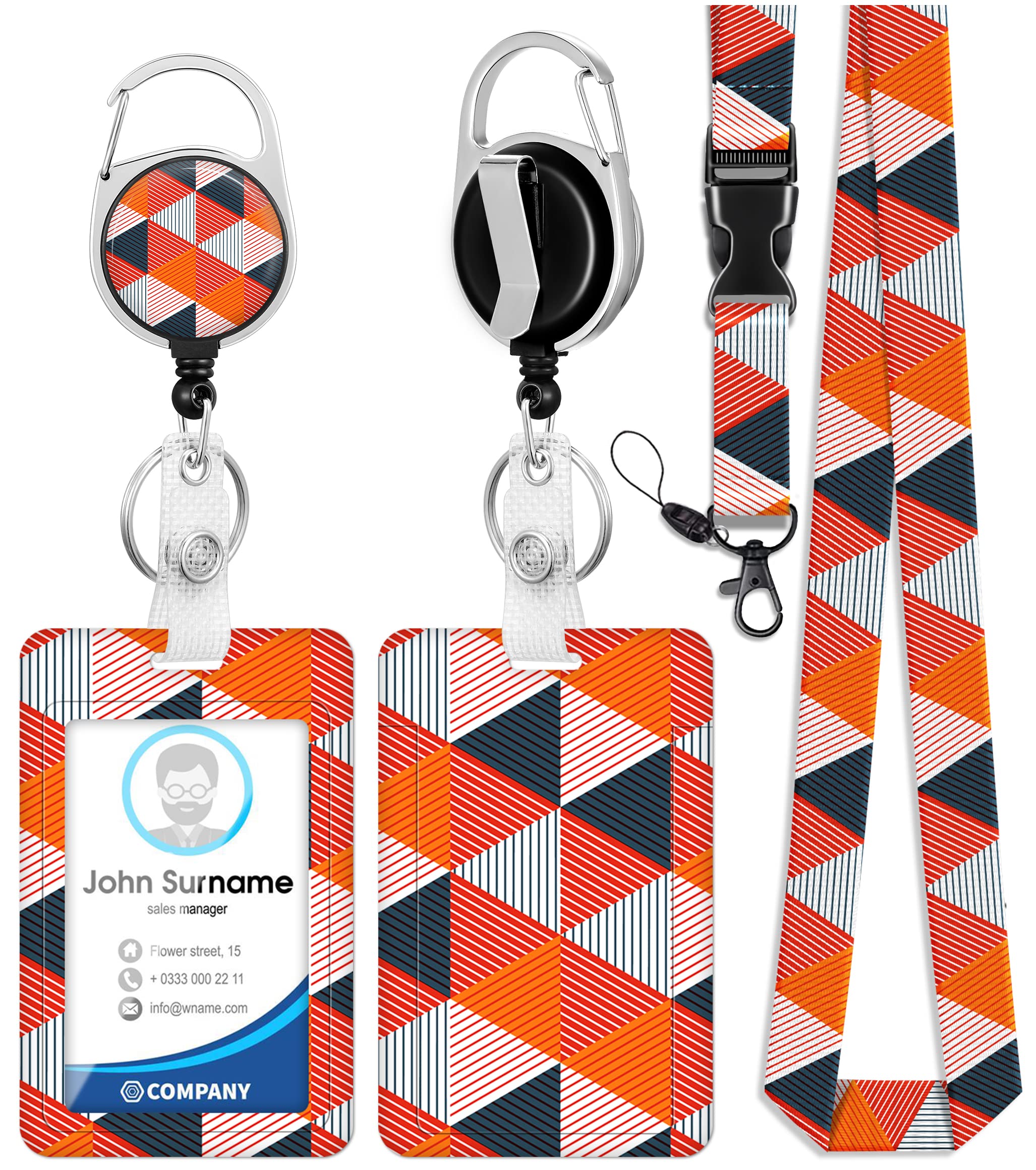 Plifal ID Badge Holder with Lanyard and Retractable