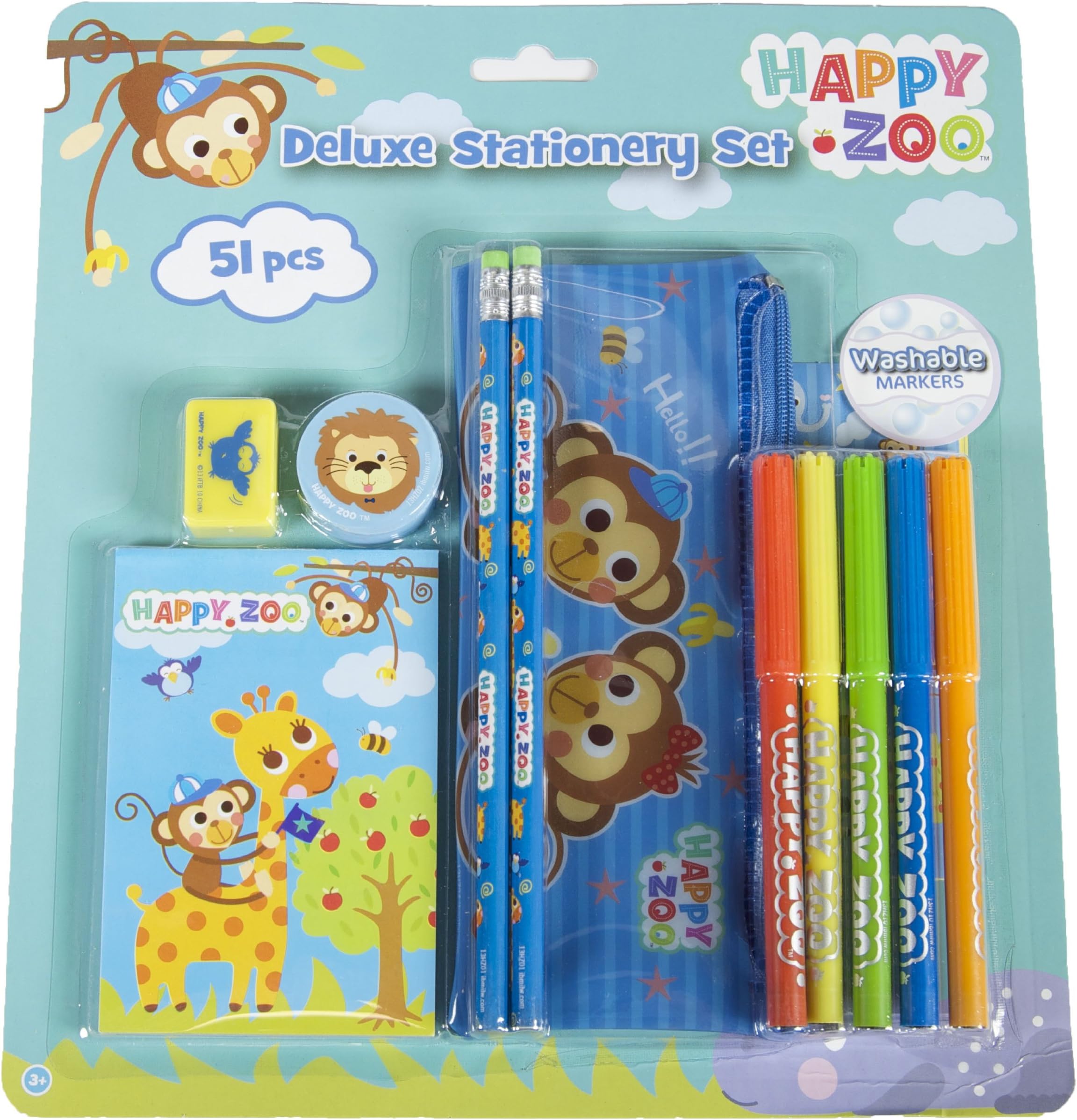 Happy Zoo C-HZ0007 51-Piece Deluxe Stationery Set