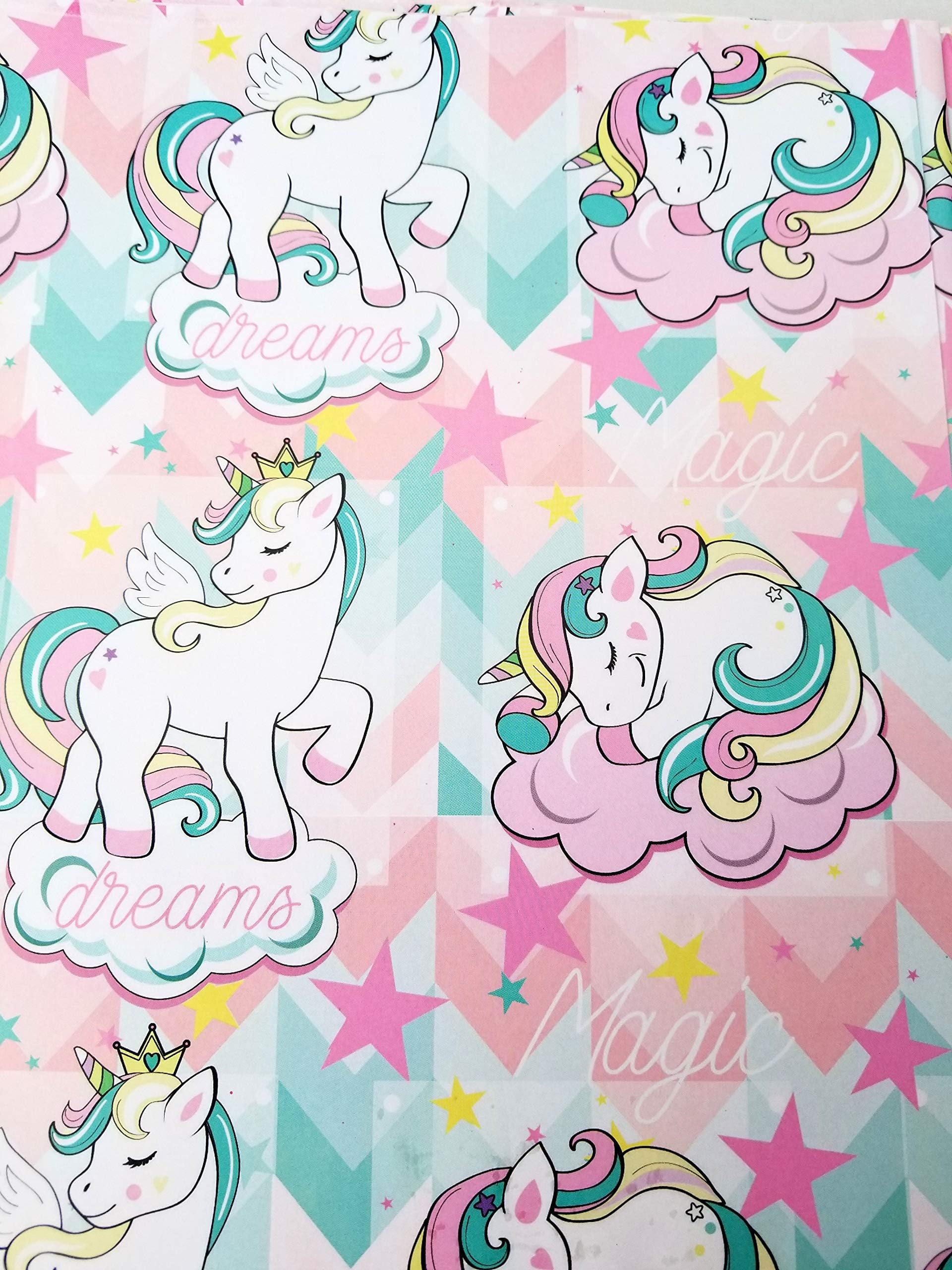 Unicorn Magic Baby Rainbow Wrapping Wrap Paper 2-Sheets Party Gift Decoration Birthday Party