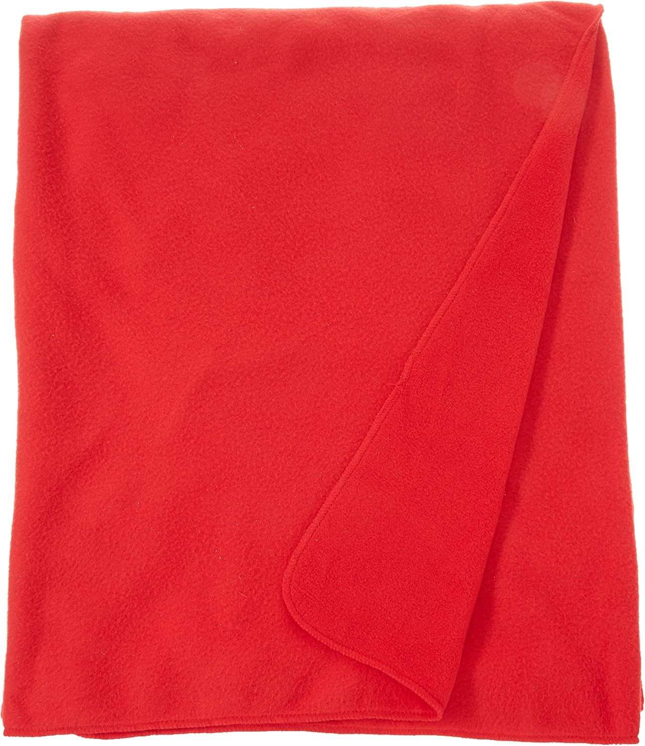 Everydayspecial MultiPurpose Fleece Throw Blanket Red with Built in