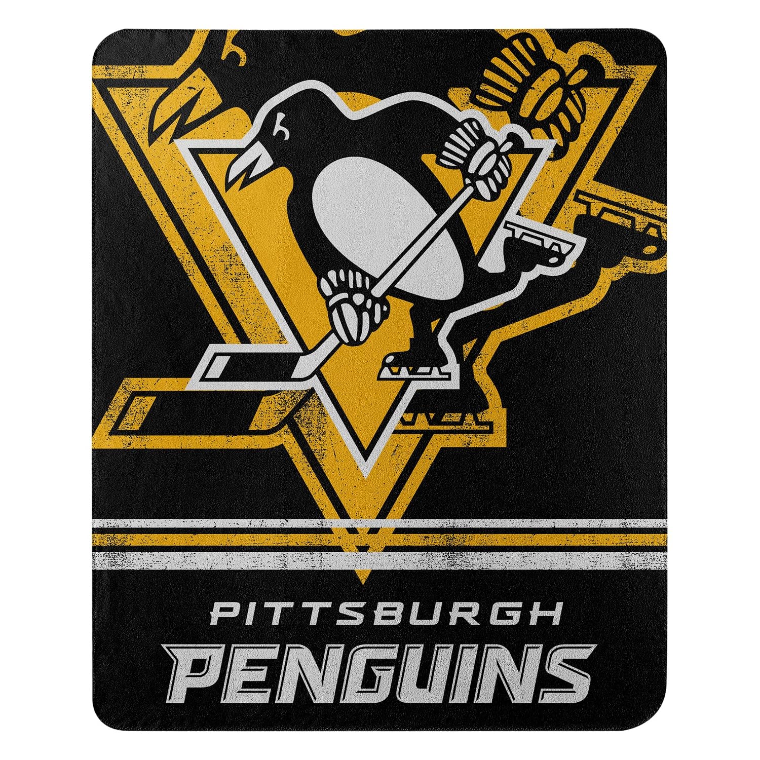 Nhl Pittsburgh Penguins Nhl Fade Away 50 By 60 Printed Fleece Throw Blanket