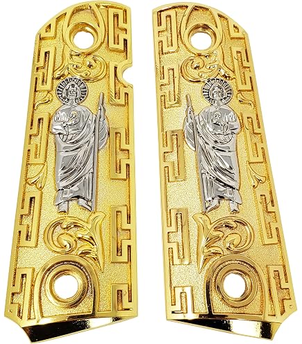 1911タイプ対応 グリップ装飾パーツ 花魁×天狗モチーフ ステンレス彫刻 Amazon.com : Medusa 1911 Grips Full Size for Colt Rock Island
