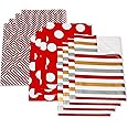 American Greetings Valentines Day Wrapping Paper Sheets with Gridlines, Red and White Patterns (12-Sheets, 100 sq. ft)