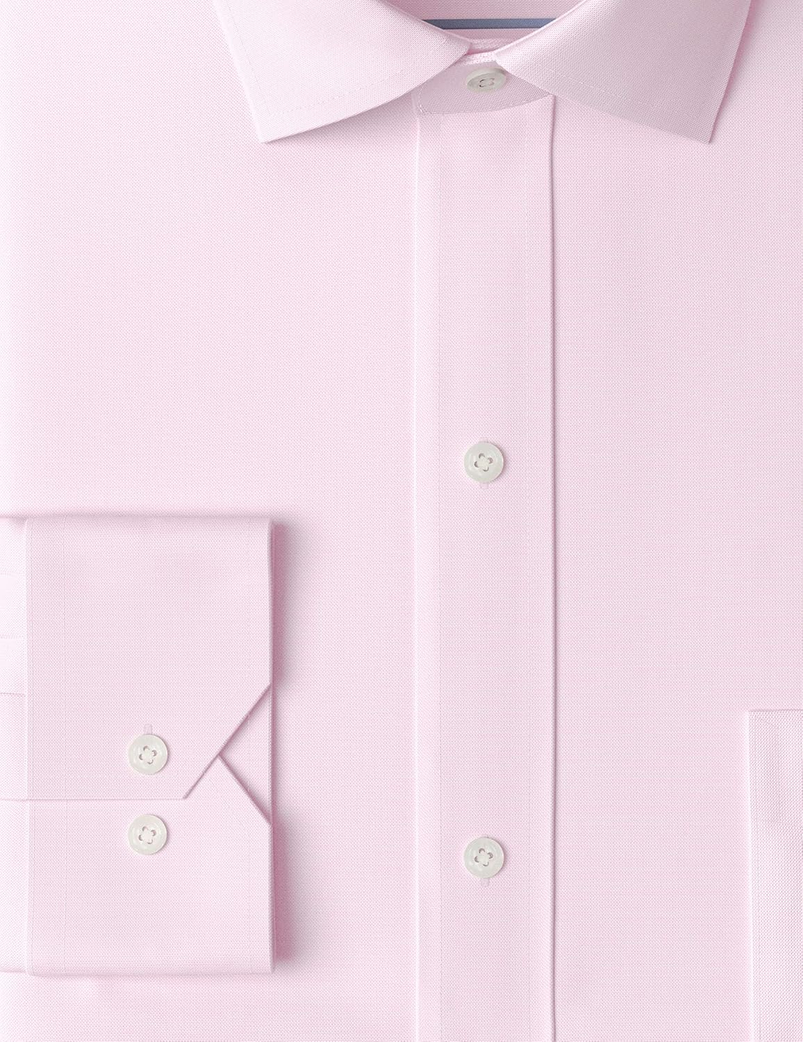 Buttoned Down Men's Standard Tailored-fit Spread Collar Solid Non-Iron Dress Shirt: Clothing