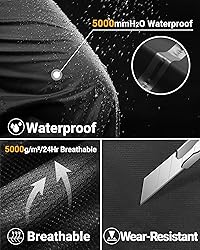 33,000ft Men's Rain Pants Full Zip Waterproof Pants