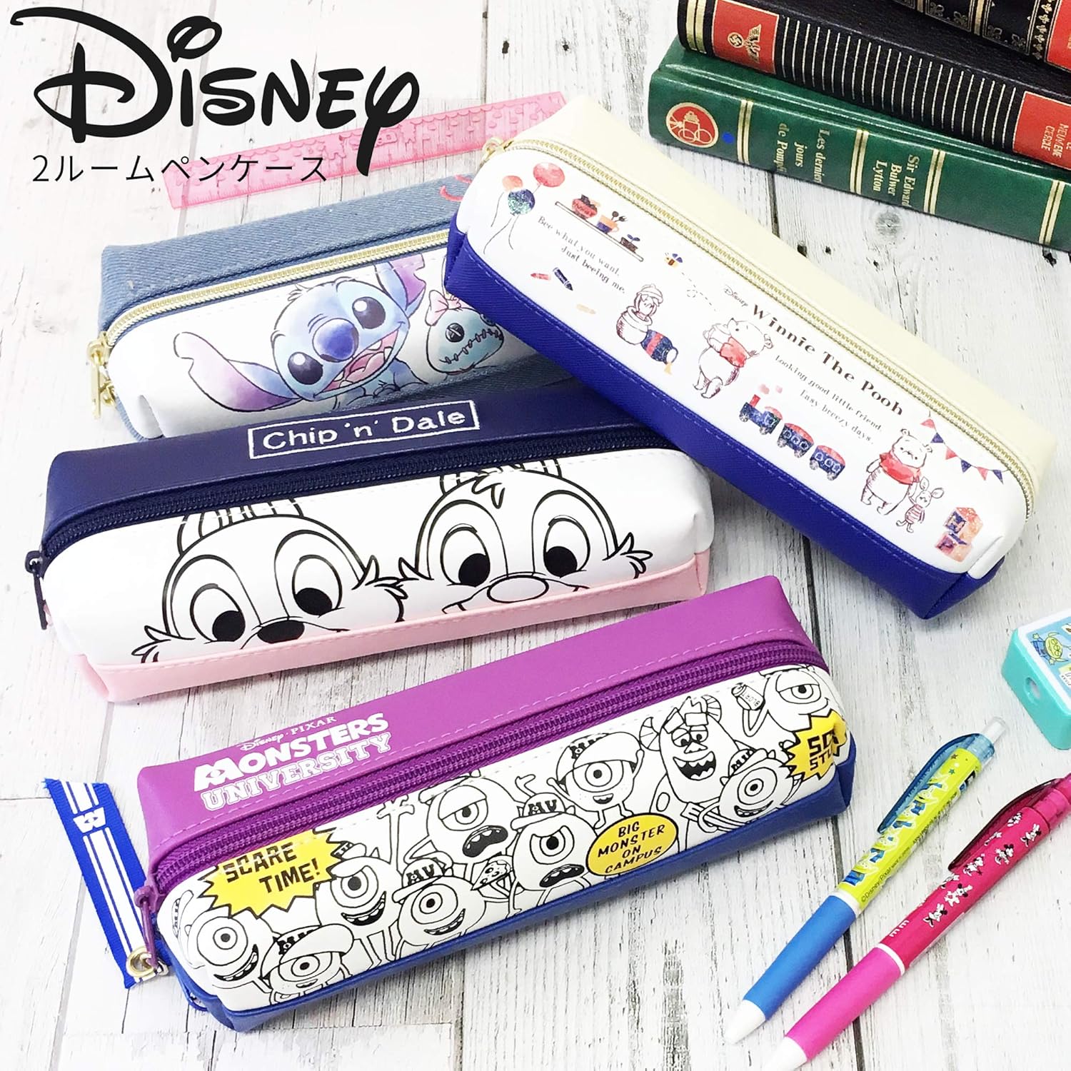 Amazon Co Jp ディズニー Disney 2ルーム ペンケース ポーチ スティッチ シューズ バッグ