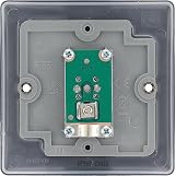 BG Electrical Nexus Metal Single Co-Axial Socket Matt Black TV Aerial Radio Plug view 4