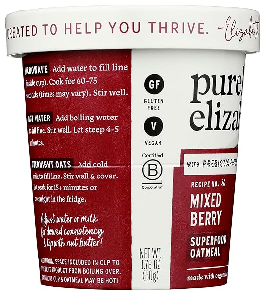 PURELY ELIZABETH OATMEAL CUP MX BRRY PREB 1.76 OZ