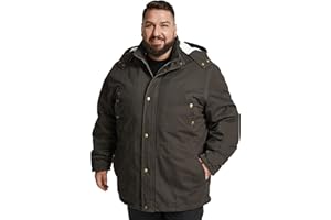 Soularge Men's Big and Tall Military Winter Warm Sherpa Lined Parka Jacket with Hood