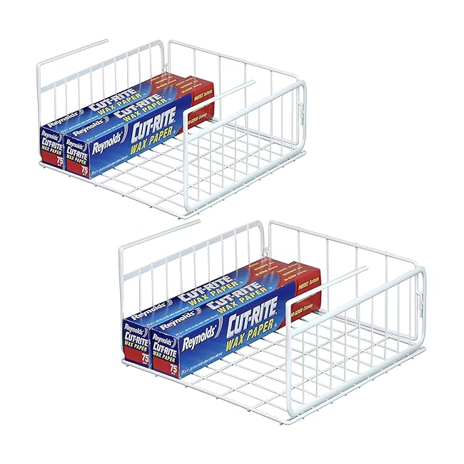 2 Pack - SimpleHouseware Under Shelf Basket, W...