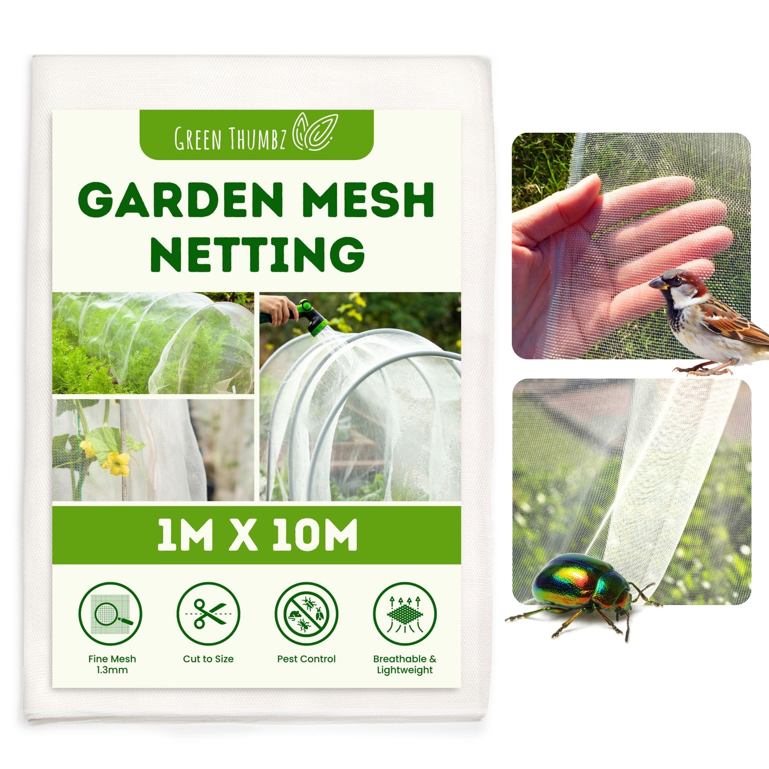 Garden Netting Mesh (1M x 10M) Insect Netting Fine Mesh for Vegetable Protection, Garden and Plant Fly & Bug Insect mesh