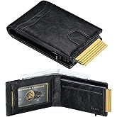 furid Card Wallet For Men Slim: Smart Rfid Minimalist Front Pocket Pop Up Wallet with ID Window - Stocking Stuffers Gifts Boxed for Husband Father at Birthday Anniversary