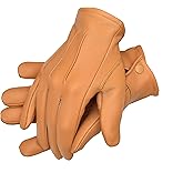 Men's Dress Leather Gloves (Large, Tan)