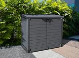 Duramax Cedargrain StoreAway 1200L Plastic Garden Storage Shed Grey view 4