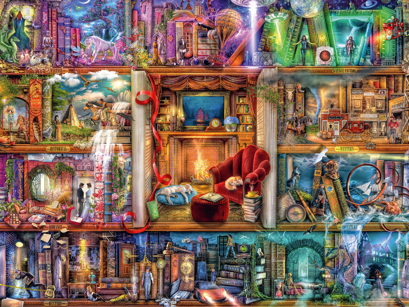 Ravensburger Aimee Stewart The Grand Library 1500 Piece Jigsaw Puzzles for Adults and Kids Age 12 Years Up