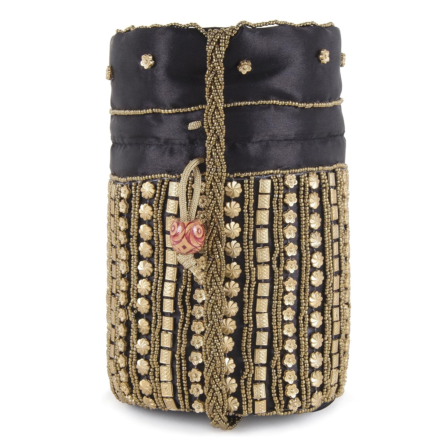 funkia&trade; women's traditional designer beads embroidery party wear potli