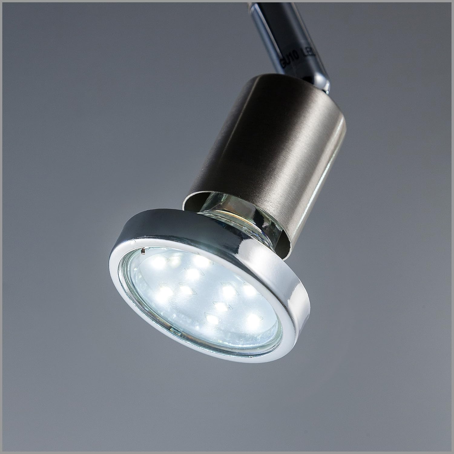 Lampada Da Parete LED Per Esterni Con 2 Faretti GU10 Da 8W Inclusi, 1200Lm, 4000K, IP65, In Metallo Bianco, Diffusore In Vetro, Design Up-down, Dimensioni 150x68x80mm.