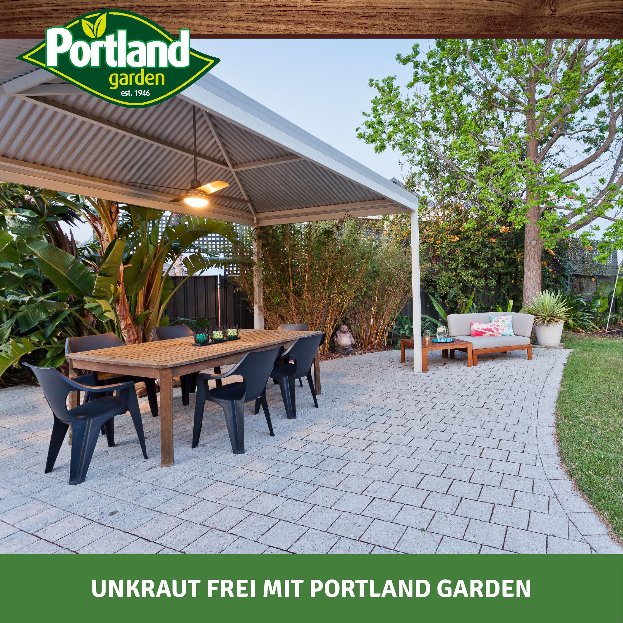 Portland Garden Moosbekämpfung 500 ml Konzentrat Unkrautvernichter ohne Glyphosat extra stark gegen Moos, Gräser, Unkraut bis zu 220 m² Flächenleistung entfernt Unkraut schnell & effektiv 7