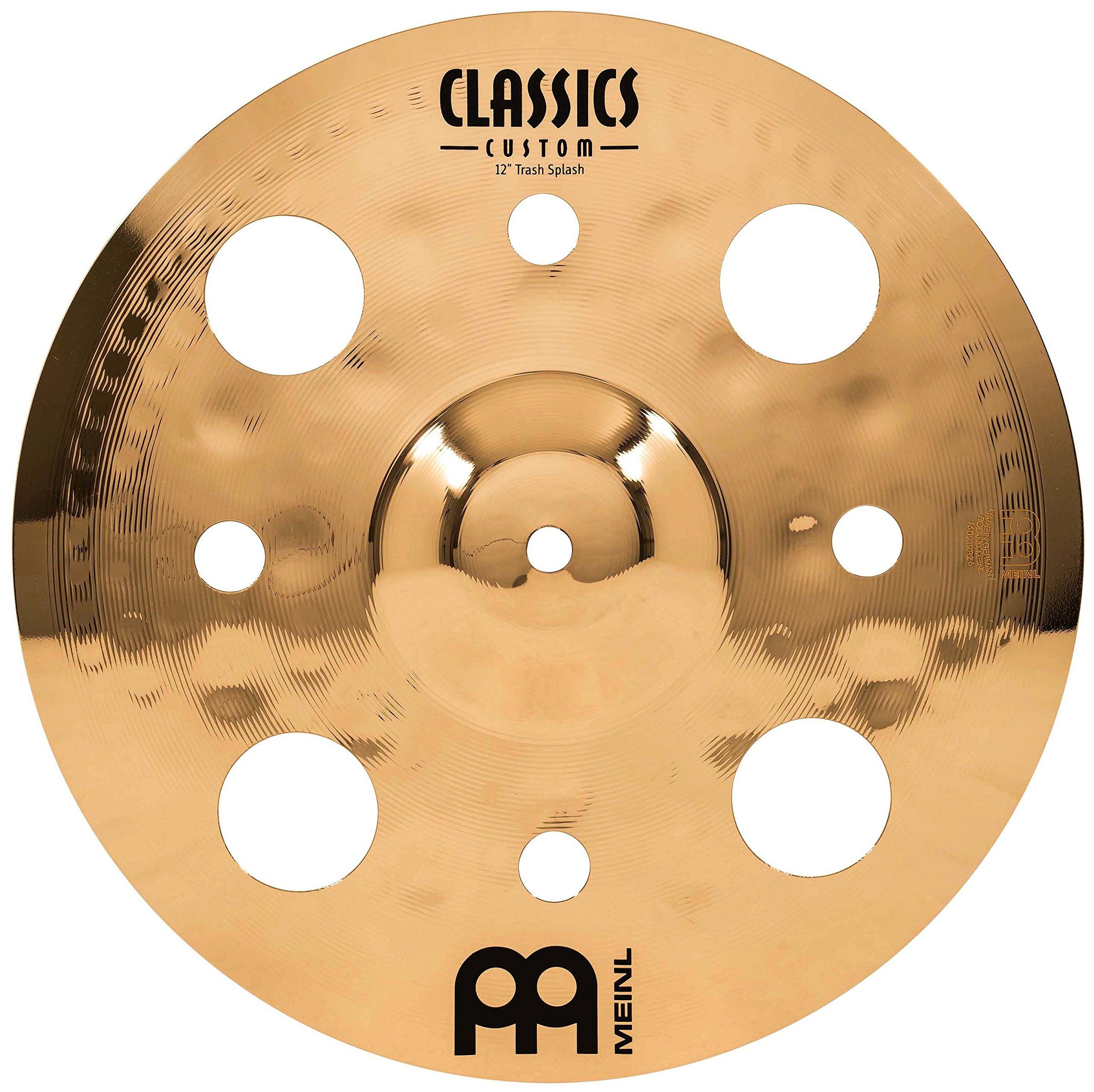 Meinl Cymbals Classics Custom Brilliant Trash Splash Cymbal 12 inch (Video) for Drum Set (30,48cm) B12 Bronze, Brilliant Finish, Made in Germany (CC12TRS-B)