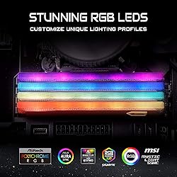 GeIL ORION RGB DDR4 RAM, 16GB (8GBx2) 3600MHz 1.35V
