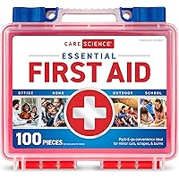 Care Science First Aid Kit, 100 Pieces | Professional Use for Travel, Work, School, Home, Car, Survival, Camping, Hiking, and