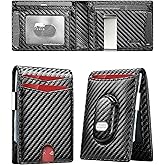 furid Mens Wallet for Samsung Galaxy SmartTag2: Slim Minimalist Wallet Compatible with Samsung Tracker Tag - RFID Blocking Bifold Leather Wallet with Money Clip