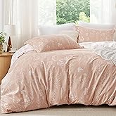 Bedsure Full Comforter Set - Dusty Rose Bed Set, 3 Pieces Cute Floral Bedding, 1 Soft Reversible Botanical Flowers Comforter and 2 Pillow Shams