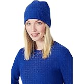 Style Republic Women’s Ribbed Beanie, 100% Cashmere, Soft & Stretchy with Ribbed Edge, Warm Hat for Winter