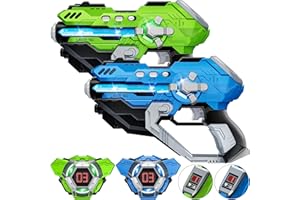 IJO Laser Tag Guns Set of 2 Laser Tag with Digital LED Score Display Vests for Teens, Family and Adults Fun,Birthday Gift Toys for Kids Ages 6 7 8 9 10 11 12+Year Old Boy & Girls