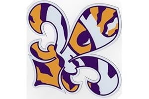 CRAFTIQUE LSU Tigers FLEUR DE LIS 8" MAGNET Vinyl Decal Car Truck Sticker