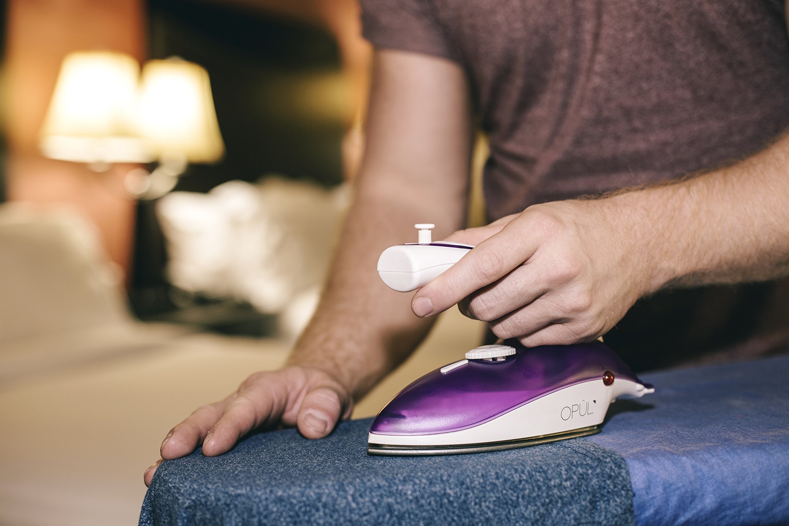 Mini Fer à Repasser de Voyage, Fer à Vapeur de Voyage, Mini fer, Portable, Ergonomique, Plaque non Collante, Sûr et Compact pour Voyage par Opul