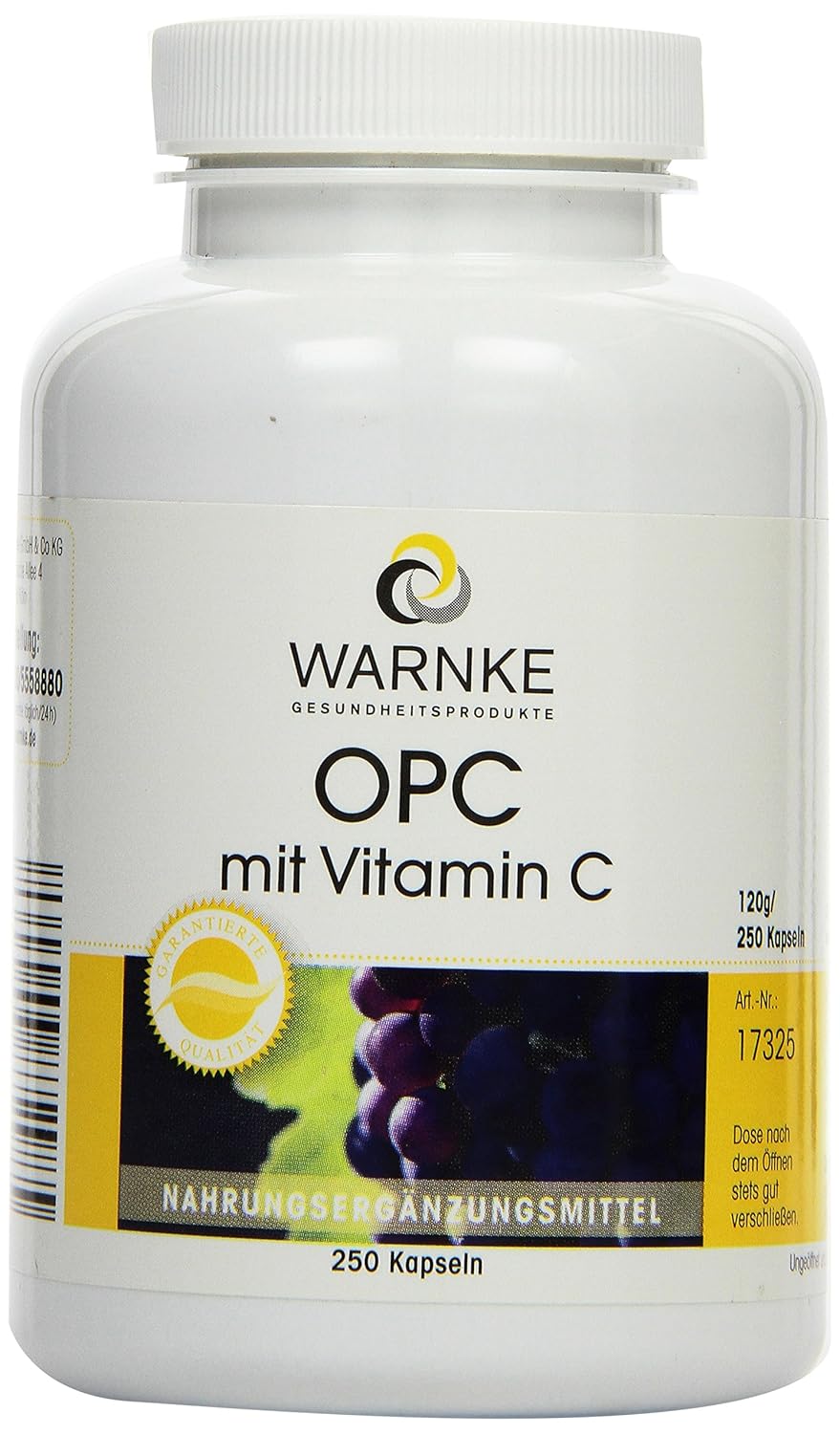 Warnke Gesundheitsprodukte OPC mit Vitamin C, 60 mg OPC aus 200 mg