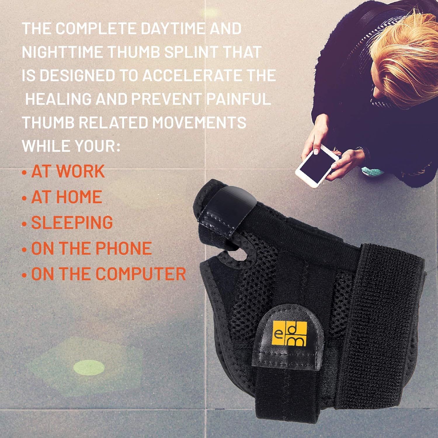 EVERYDAY MEDICAL CMC Joint Thumb Splint for Arthritis and Carpal Tunnel Syndrome I Thumb Immobilizer Brace for Arthritis Carpal Tunnel - Image 4