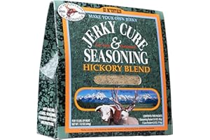 Hi Mountain Jerky Seasoning and Cure Kit | HICKORY BLEND | Beef Jerky Seasoning | Perfect for Beef, Venison, Elk, & Deer | Seasons up to 15 lbs. of Meat (1 Box)
