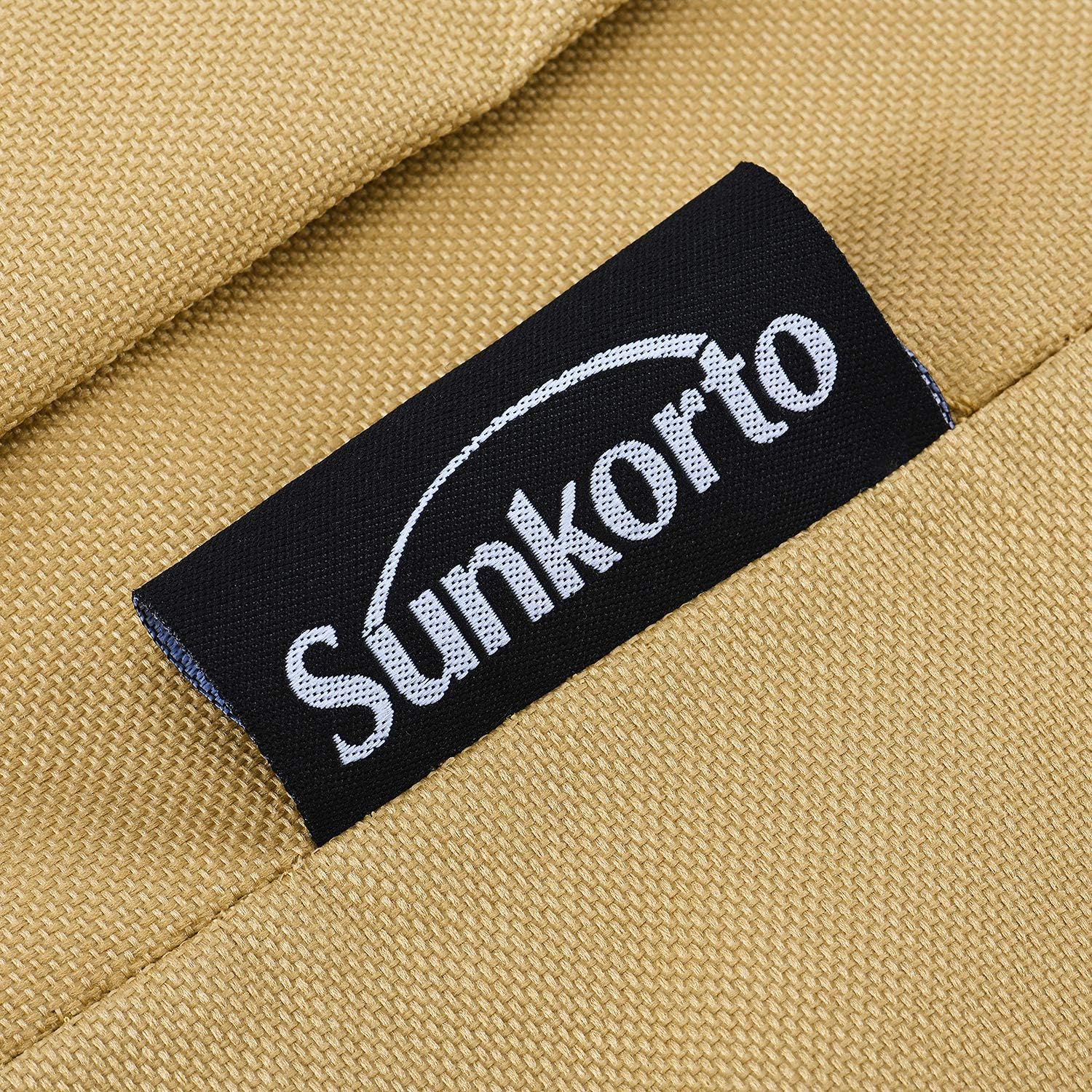 Sunkorto Patio Table & Chair Cover, Rectangle / Oval Furniture Set Cover Waterproof UV-Resistant for Outdoor, 88x62 Inch : Garden & Outdoor