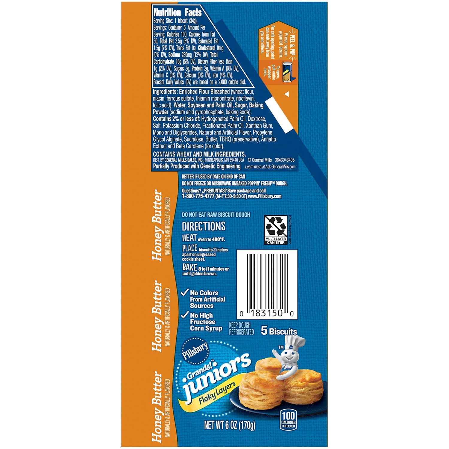 pillsbury honey butter biscuits cooking instructions