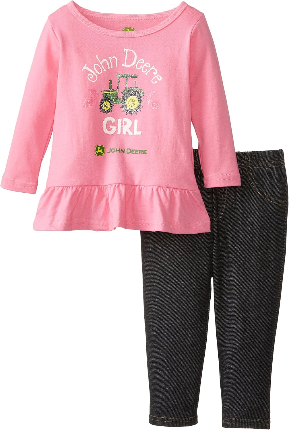 John Deere Baby Girls' Jd Girl Tunic Set, Pink, 6 Months