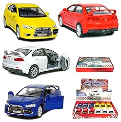 Box of 12 Cars: 5" 2008 Mitsubishi EVO X 1/36