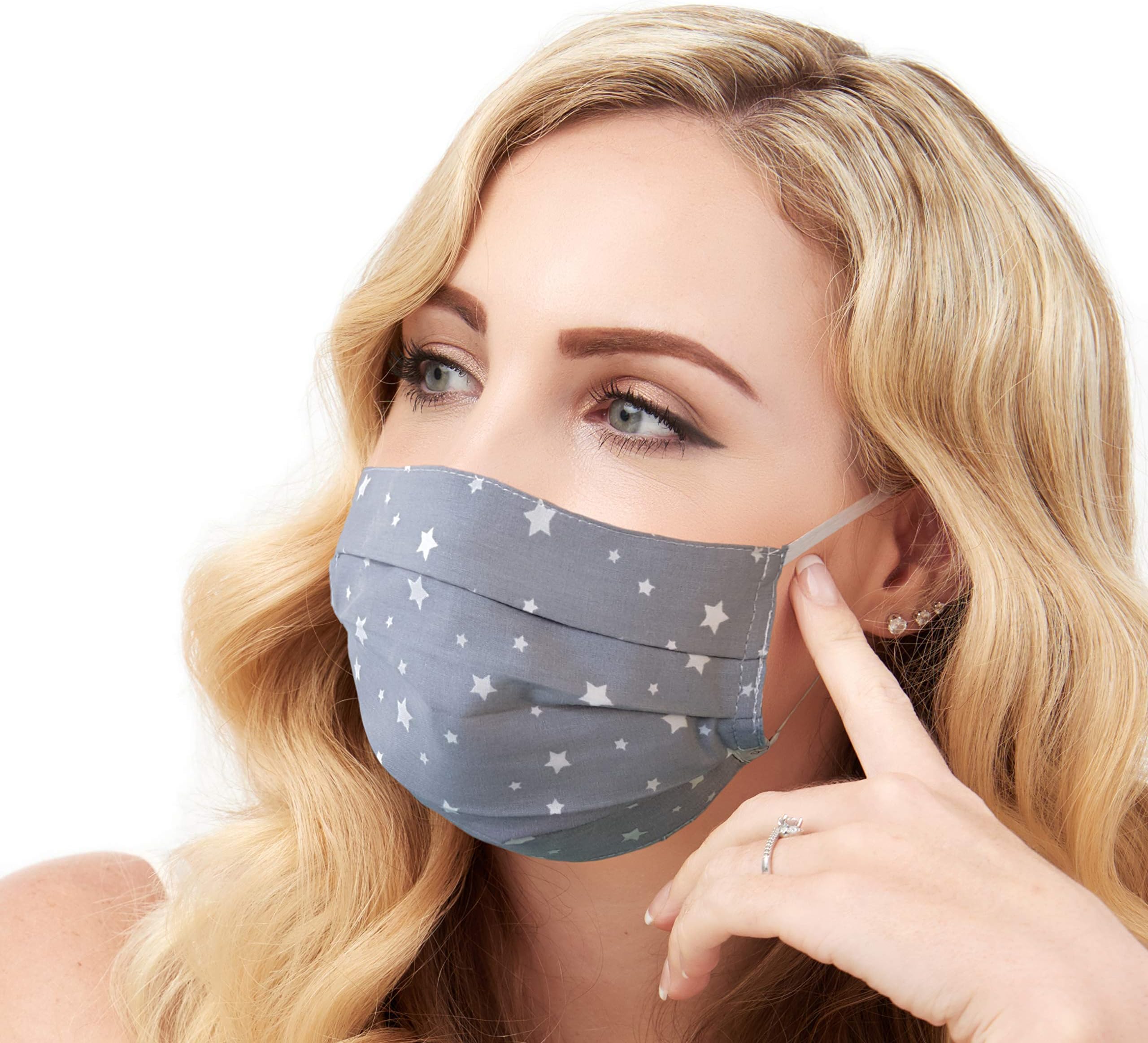 LILIND Face Mask, 3 Pack Random Pattern Fashion Mask, Reusable, Anti-Dust, Pollen, 100% Cotton