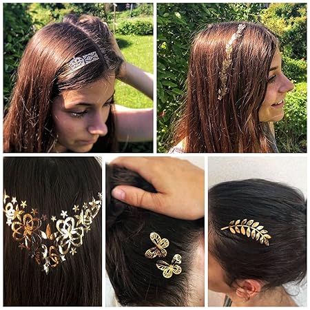 4 x Gold Flash Tattoos Hairtattoos Haartattoos Hauttattoos für Haut und Haar Temporary Tattoo TS01-04