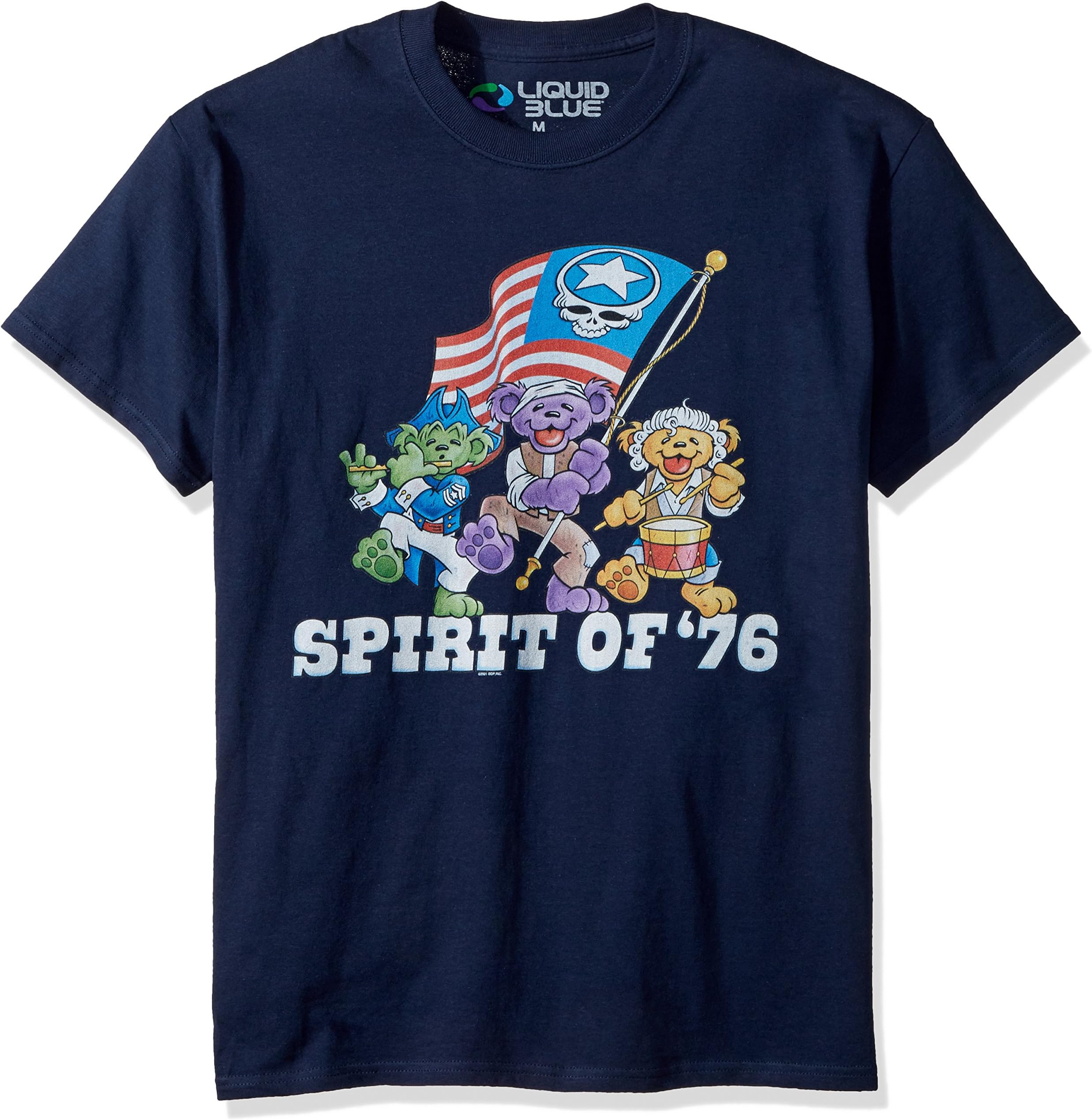 Liquid BlueMen's Plus Size Grateful Dead Spirit of '76 Short Sleeve T-Shirt