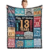 13 Year Old Boy Gift, Best Birthday Gifts for 13 Year Old Boy, Boys Age 13 Gifts Ideas, 13 Yr Old Gifts for Boys, 13th Birthday Decorations Blanket 60"X 50", Soft Warm Cozy Throw for Bed Sleep