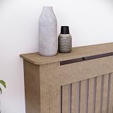 Vida Designs Chelsea Radiator Cover Unfinished Large Modern Vertical Slat MDF view 6