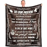 Pastor Appreciation Gifts, Christmas Pastor Gifts for Men, Gift for Pastors Appreciation Day, Christian Pastors Gift Blanket 50"x60", Catholic Religious Presents for Priests, Presents for Priests